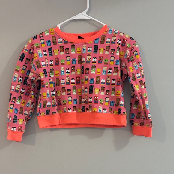 Disney Kids Sweatshirt - Pink with Character Print - Picture 1 of 3